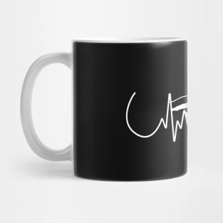 Skiing Heartbeat Mug